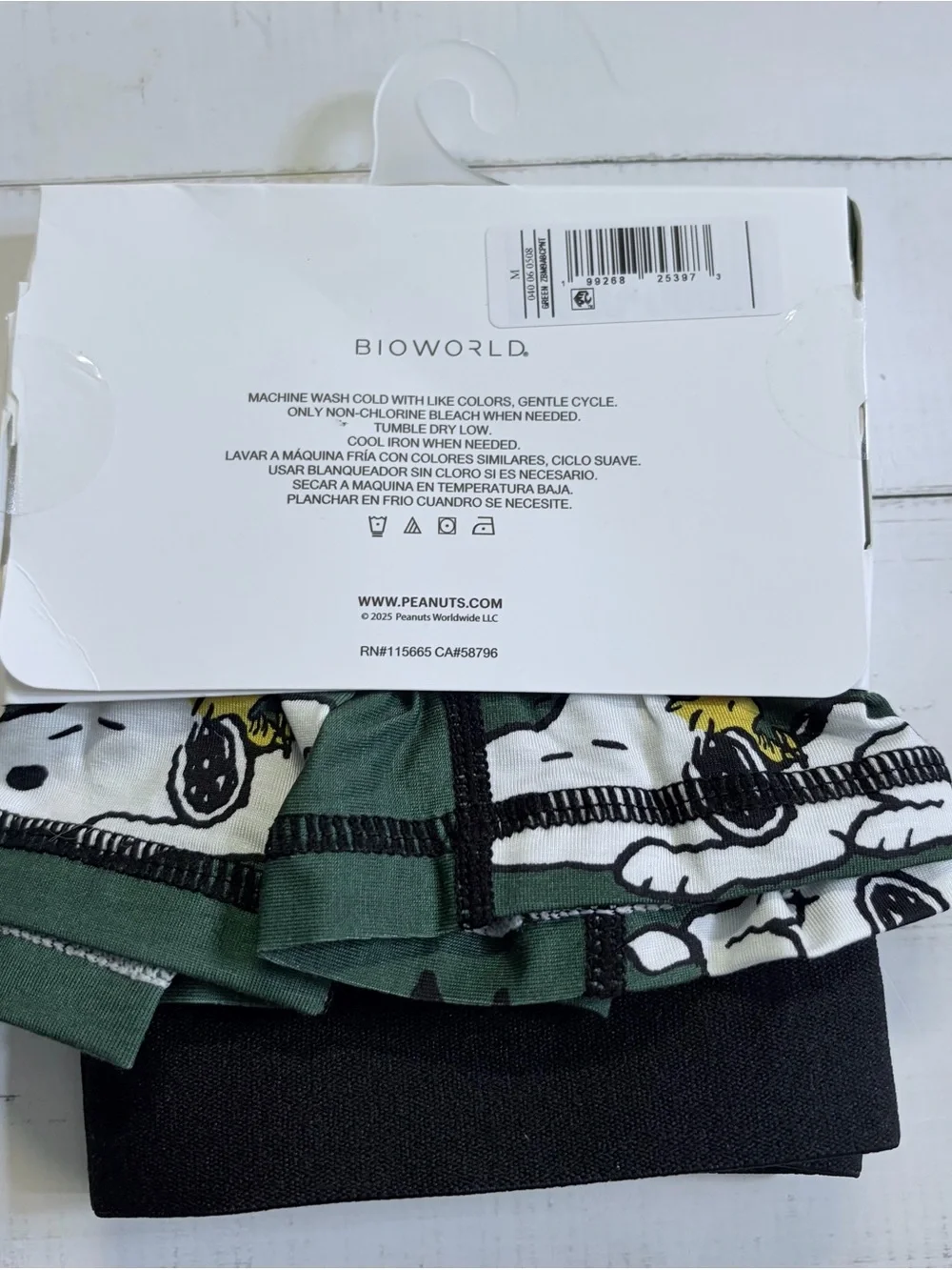 Bioworld Peanuts Snoopy Boxer Men’s Boxer Brief Size M NWT